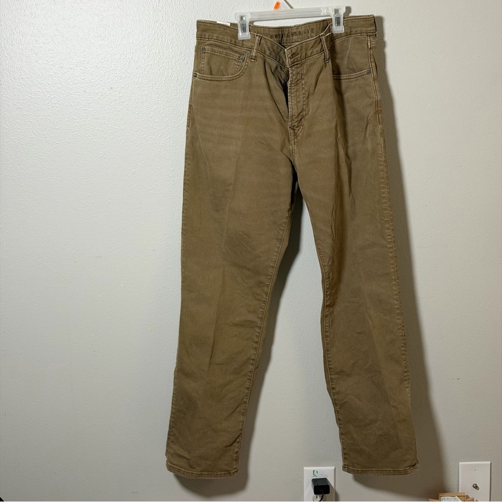 American Eagle Men Khaki Tan Brown Original Bootcut Jean‎ Pants size 38x30